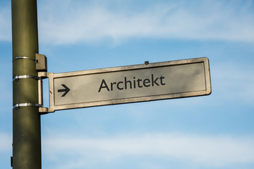 Fototapeta premium Schild 67 - Architekt