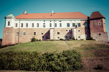 Fototapeta na wymiar Old castle from 14th century in Sandomierz is located by Vistula