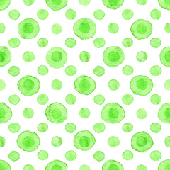 Seamless watercolor dots pattern