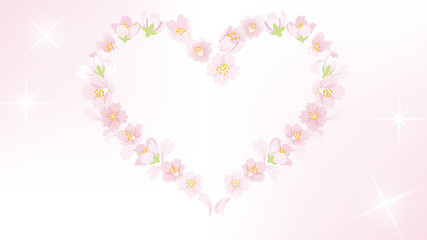 Cherry Blossom heart shape frame