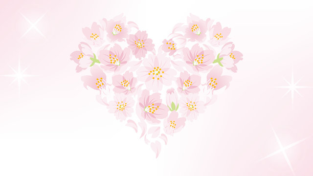 Cherry Blossom heart shape decoration