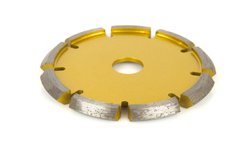Cutting disk with diamonds - Diamond disc for concrete on the white background