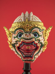 Naklejka premium Khon mask . Ramayana, thailand