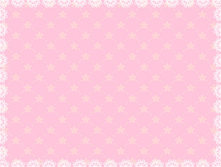 レースフレーム　花柄背景