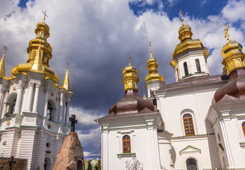 Fototapeta na wymiar Bell Tower Church Holy Assumption Lavra Kiev Ukraine