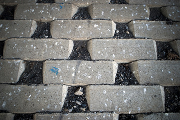 concrete brick retaining wall background