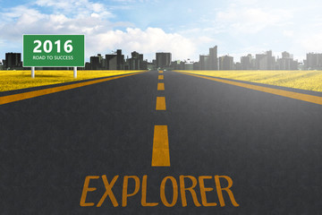 Fototapeta premium Road with text wording
