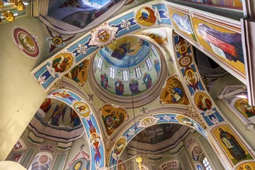 Zelfklevend Fotobehang Interior Dome Saint George Cathedral Vydubytsky Monastery Kiev © Bill Perry