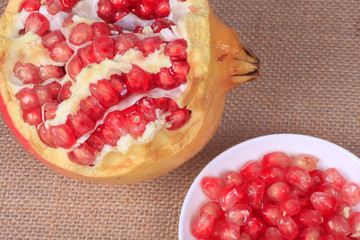Pomegranate, close-up