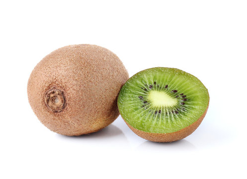 kiwi fruit on white background