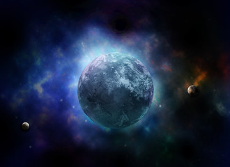 Obraz na płótnie Canvas Planet Outer Space Scene