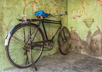 Old vintage bicycle in Mandawa rajasthan india