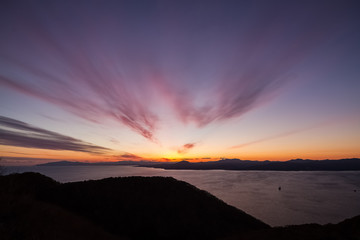 twilight sky at sea