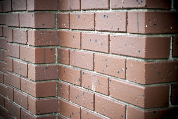 angled brown brick wall background
