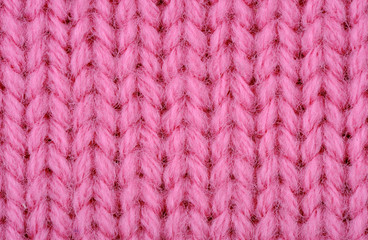 Pink knitting wool texture
