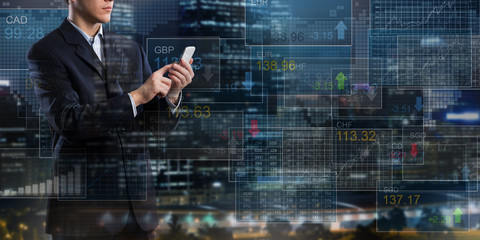 Mobile application in use
