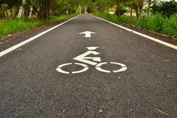 Obraz premium Bike lane in the garden