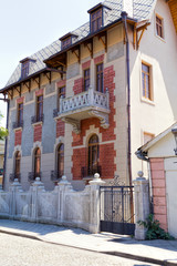 Beautiful building facade in the old style, Batumi