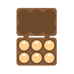 Egg Container Vector Illustration.