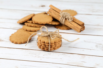 Fototapeta na wymiar Pepparkakor (Swedish Gingerbread Cookies)