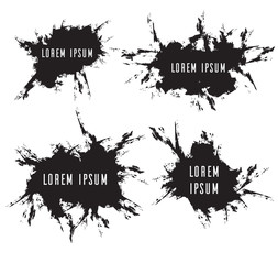 Obraz premium Set grunge frames with scuffed, vector elements for your design