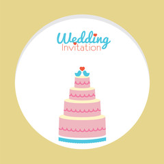 Wedding Invitation Vector Illustration.