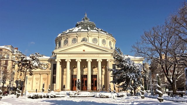 The Romanian Athenaeum George Enescu (Ateneul Roman) Opened In 1888 In Bucharest