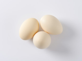 three fresh eggs