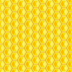vector and illutration of honeycomb, bright golden hexagons background
