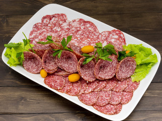 Колбасные ассорти, нарезка