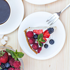 Cheesecake with fresh berries