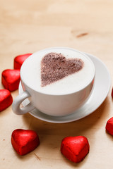 cappuccino with heart