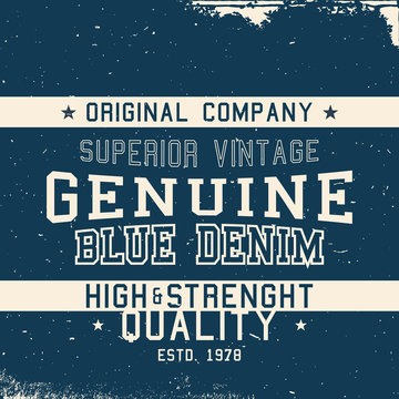 Vintage deim label