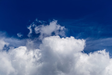 blue sky with cloud closeup