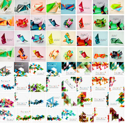 Obraz na płótnie Canvas Mega set of various style geometrical templates