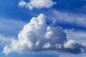 blue sky with cloud closeup