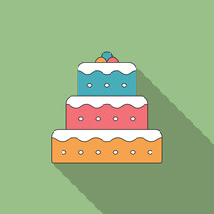 Flat Cake Icon