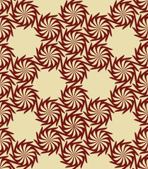 Seamless twisted flowers pattern
