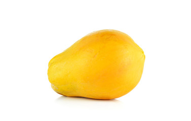 Papaya, yellow on white