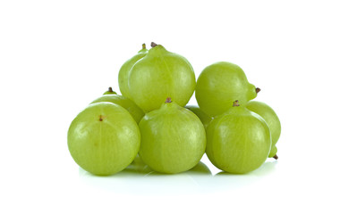 Indian gooseberry on white background