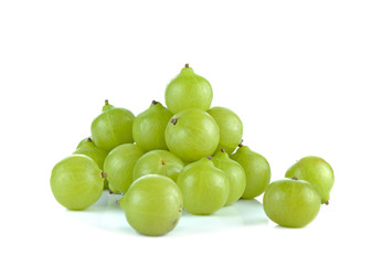 Indian gooseberry on white background