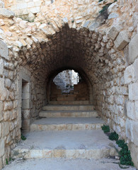 Inside the Remains of Beaufort Crusader Fortress, Lebanon