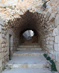 Obraz premium Inside the Remains of Beaufort Crusader Fortress, Lebanon