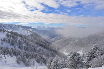 Verschneites Pontisches Gebirge Trabzon-Gümüshane