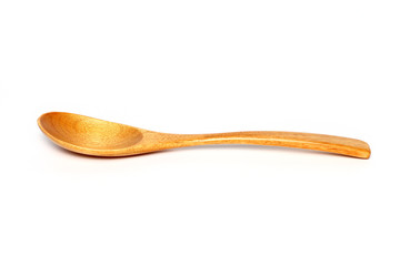 wood spoon isolated on white background