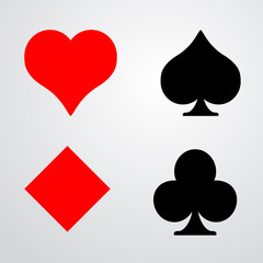 Icono plano simbolos poker #1