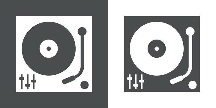 Icono plano tocadiscos #1