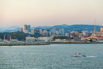 Seaside pier of the city