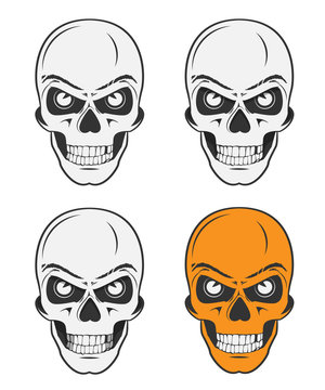 vintage skulls set for emblems,logo,tattoo