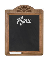 Kreidetafel mit der Beschriftung Menu